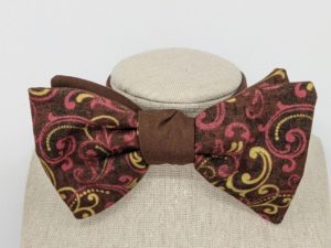 Brown & gold Swirl Bow Tie