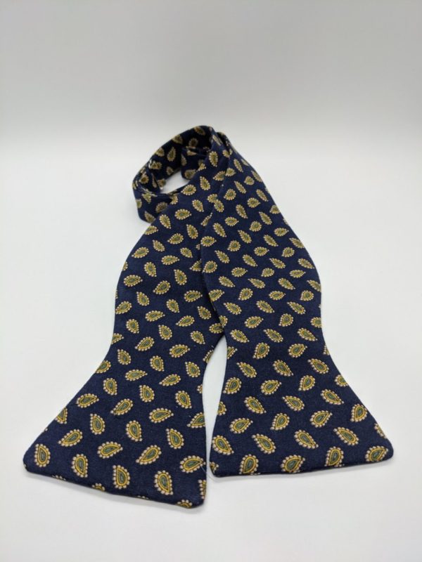Navy & Paisley Bow Tie - About Bow Ties - Cotton Bow Ties