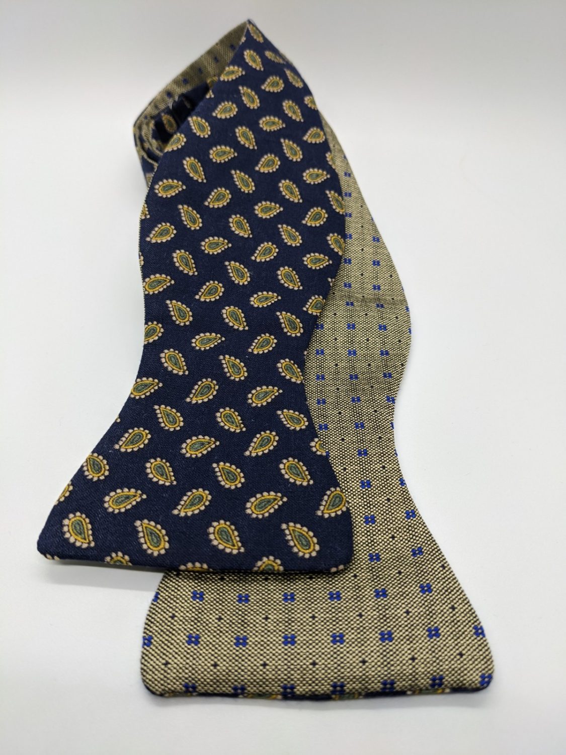 Navy Paisley Reversible Bow Tie - About Bow Ties