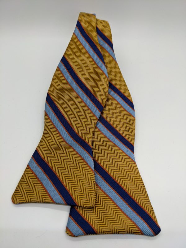 Gold Stripe Bow Tie