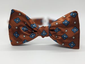 Rust Floral Bow Tie