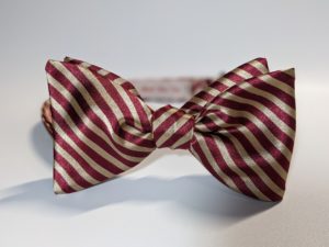 Crimson Stripe Bow Tie