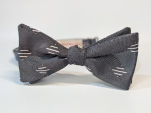 Gray Geometric Bow Tie
