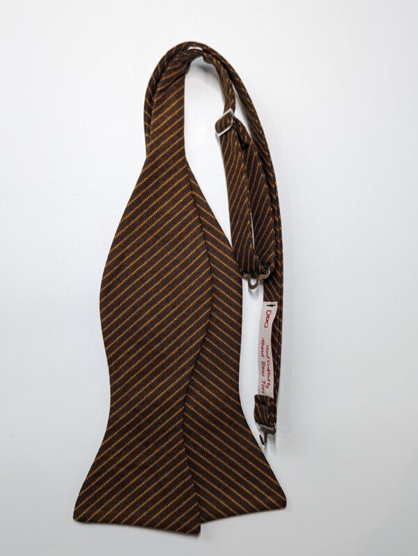 Brown Stripe Bow Tie