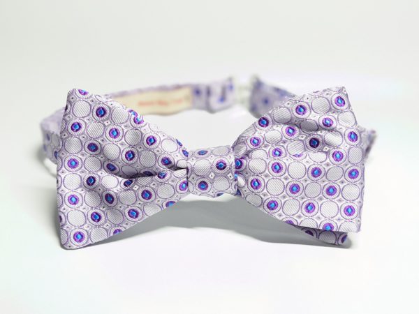 Lavender Dot Bow Tie