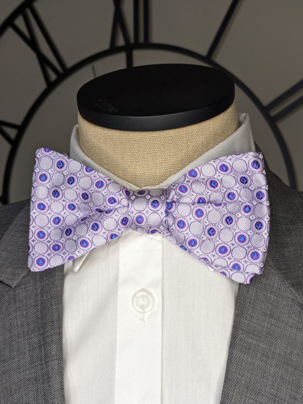 Lavender Dot Bow Tie