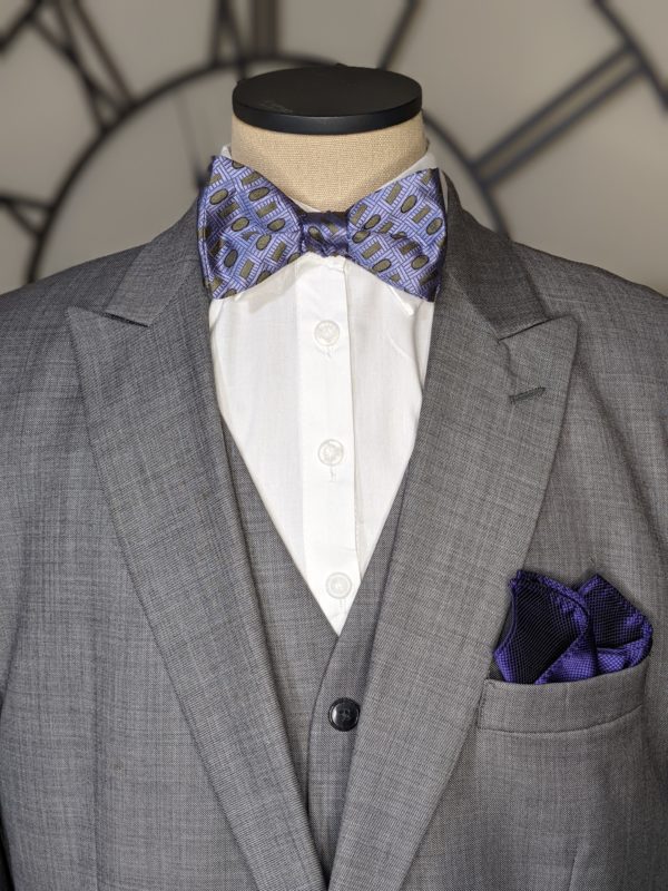 Purple Ornament Bow Tie