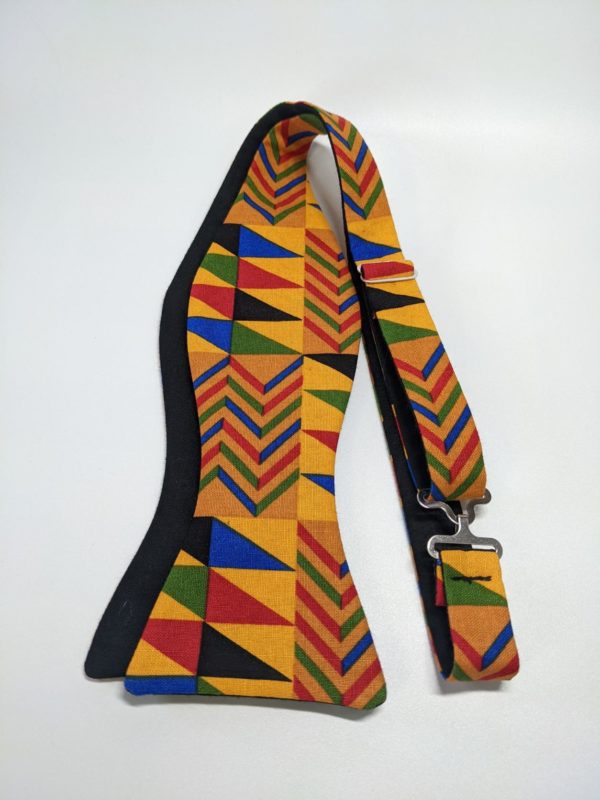 Yellow & Red Kente Design Bow Tie