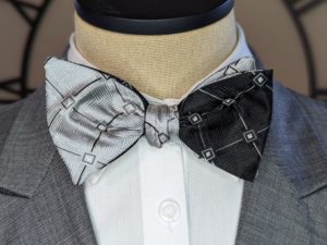Black & Silver Bow Tie