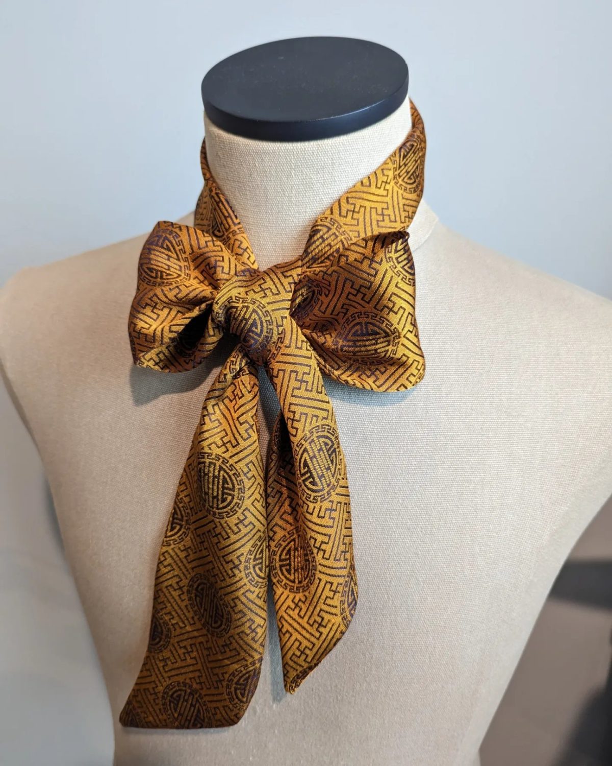 Gold Medallion Skinny Scarf - About Bow Ties - Women's Bow Ties