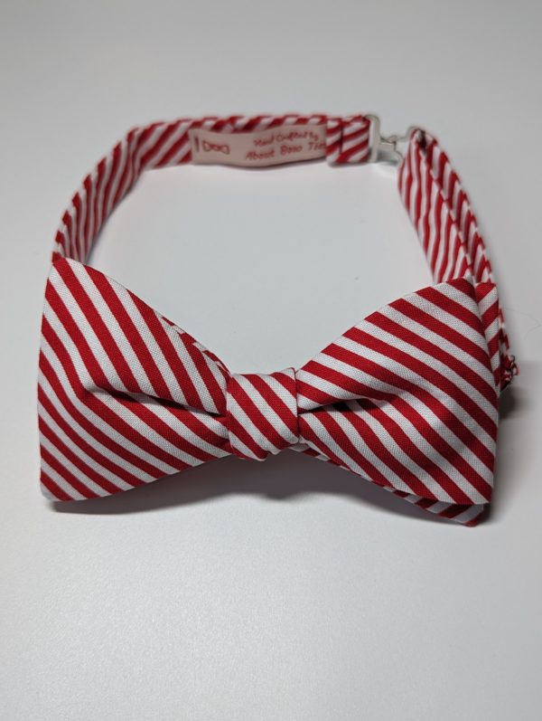 Red Stripe Bow Tie