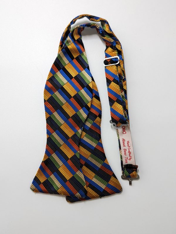 Gradient Squares Silk Bow Tie